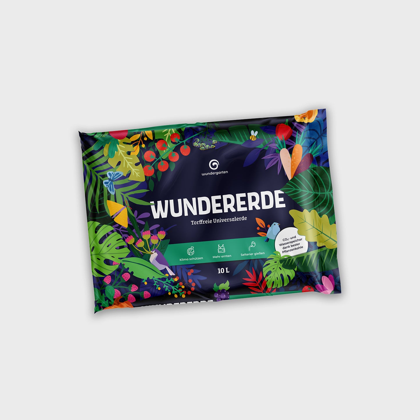 Wundergarten Wundererde Torffrei mit Pflanzenkohle 10L
