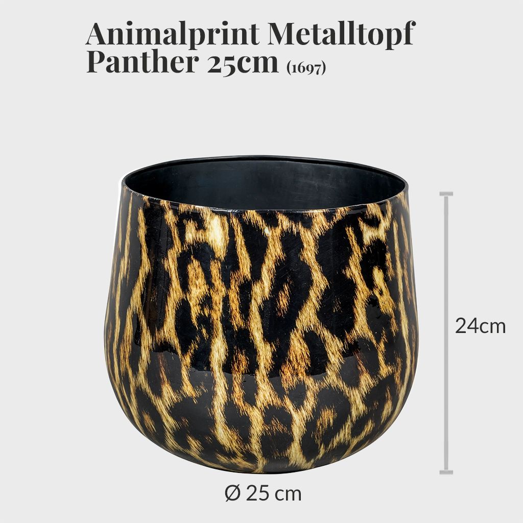 Animalprint Metalltopf 25cm