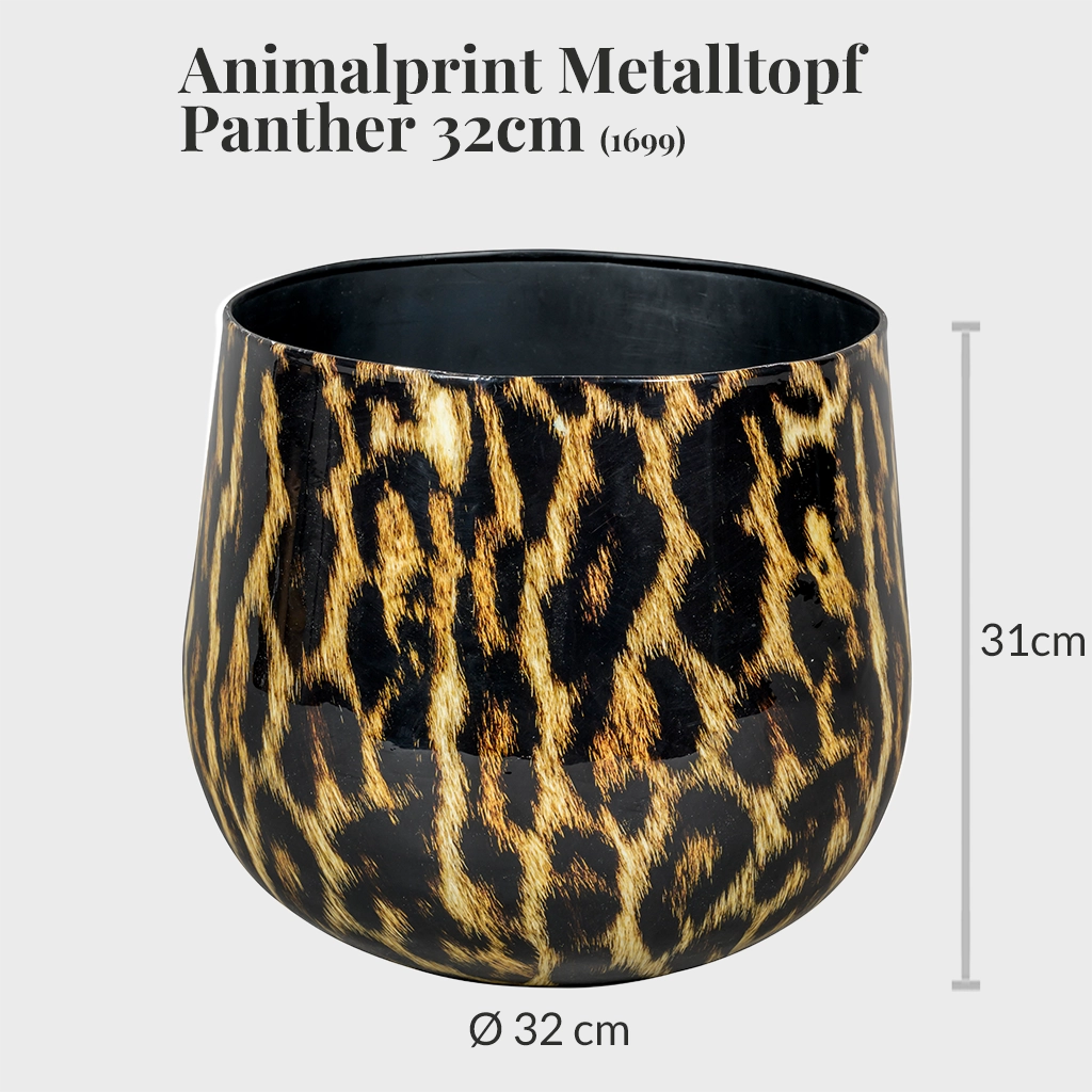 Animalprint Metalltopf 32cm