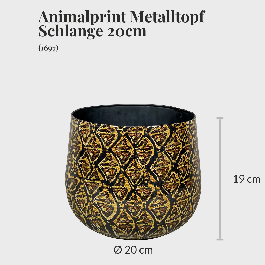 Animalprint Metalltopf 20cm