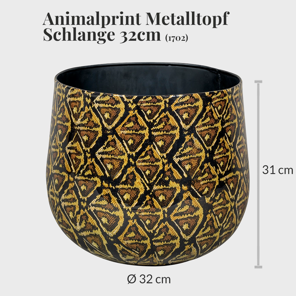 Animalprint Metalltopf 32cm
