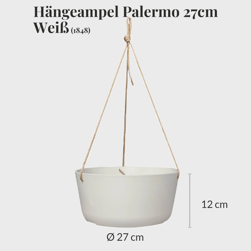 Hängeampel Palermo 27cm mit Erde