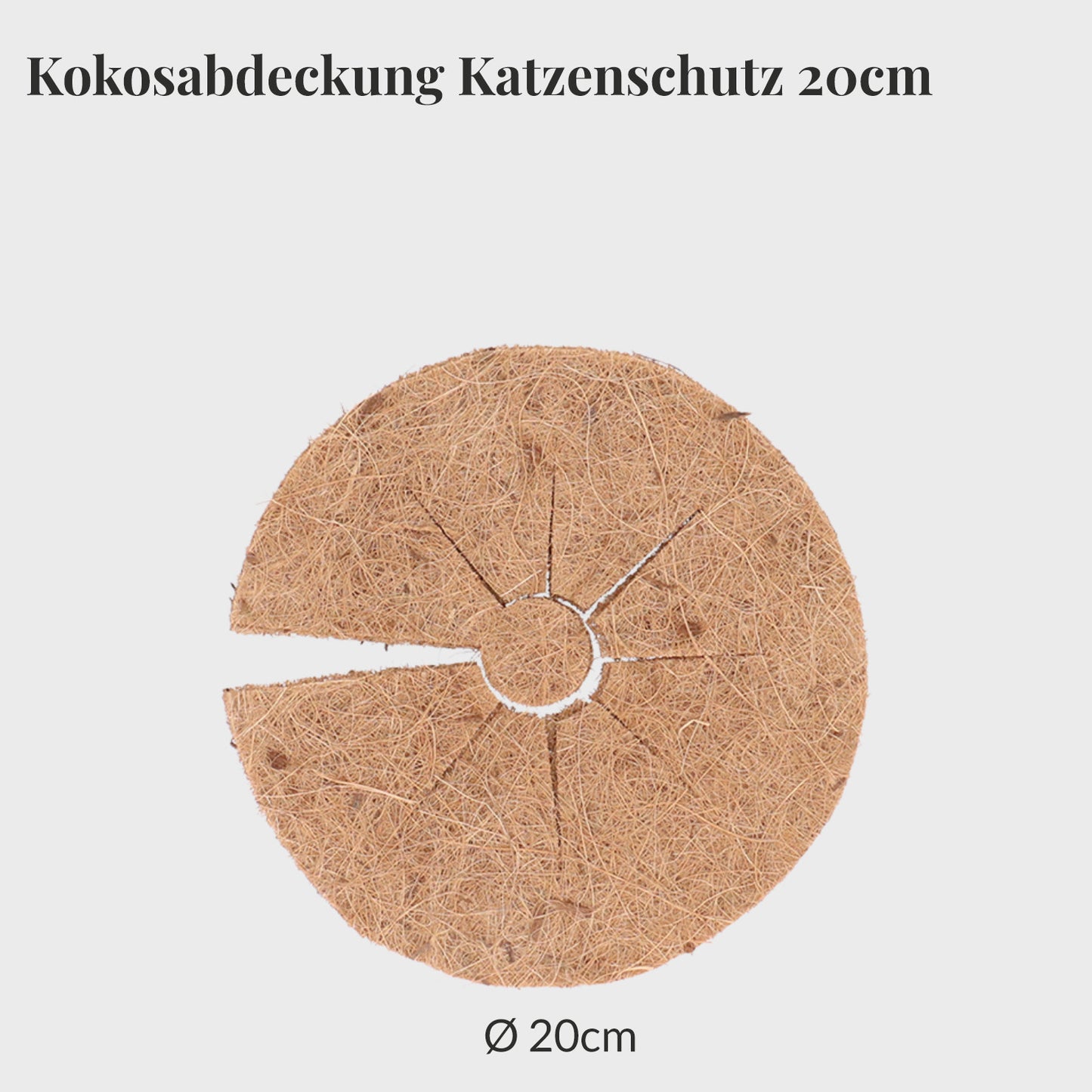 Kokosabdeckung Katzenschutz 20cm
