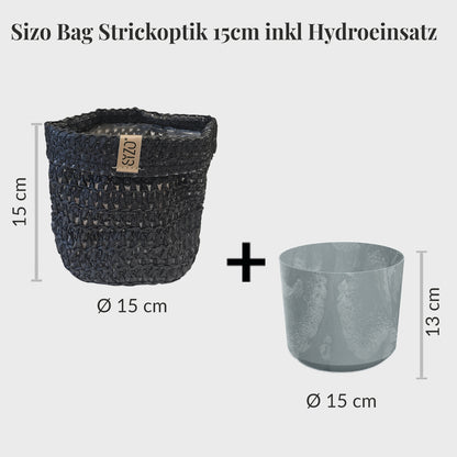 Sizo Bag Lederoptik 15cm mit Hydroeinsatz