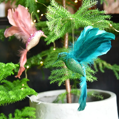 3er Set Glitzernde Deko Vögel