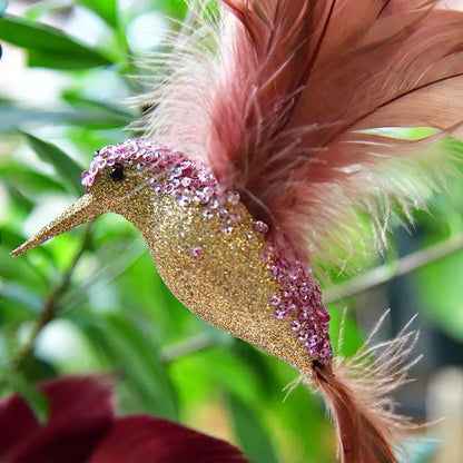 3er Set Glitzernde Deko Vögel