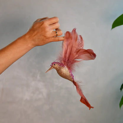 3er Set Glitzernde Deko Vögel