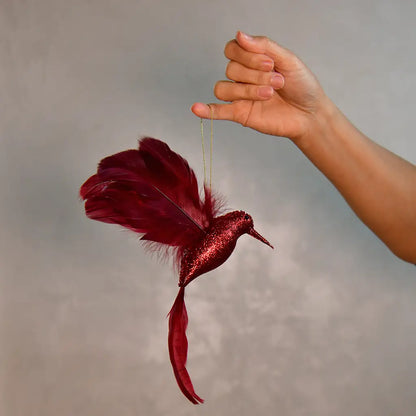 3er Set Glitzernde Deko Vögel