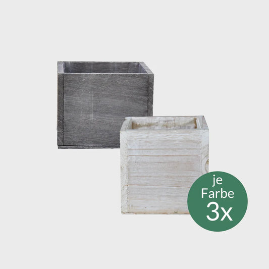 3er Set Holzkistchen 10cm