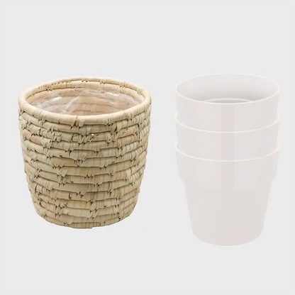 4er Übertopfset 1M 3S Weiß