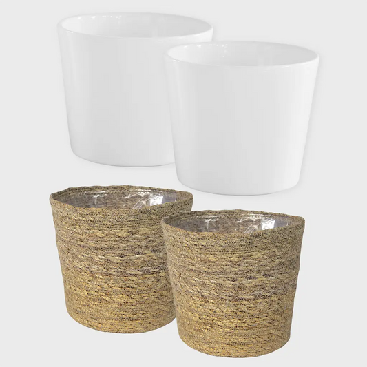 4er Übertopfset Hydro Weiß