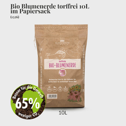 Bio Blumenerde Torffrei 10L im Papiersack