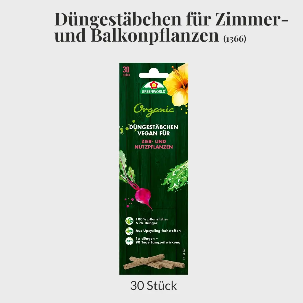 Düngestäbchen für Zimmer und Balkonpflanzen