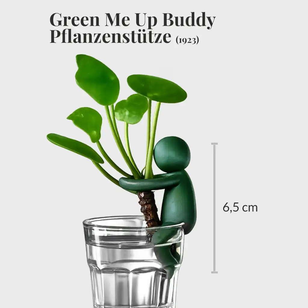 Green Me Up Buddy, 3D-gedruckte Pflanzenstütze mit einer Größe von 6,5cm