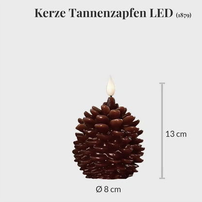 Kerze Tannenzapfen LED