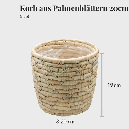 Korb aus Palmenblättern 20cm