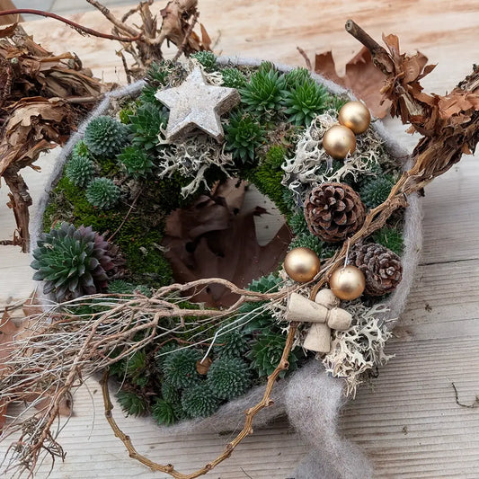 Lebender Dekokranz Weihnachten Natur Ø 25cm