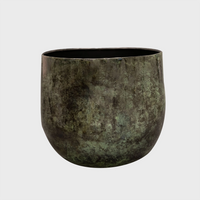 Metalltopf Marmoroptik Grün 27cm