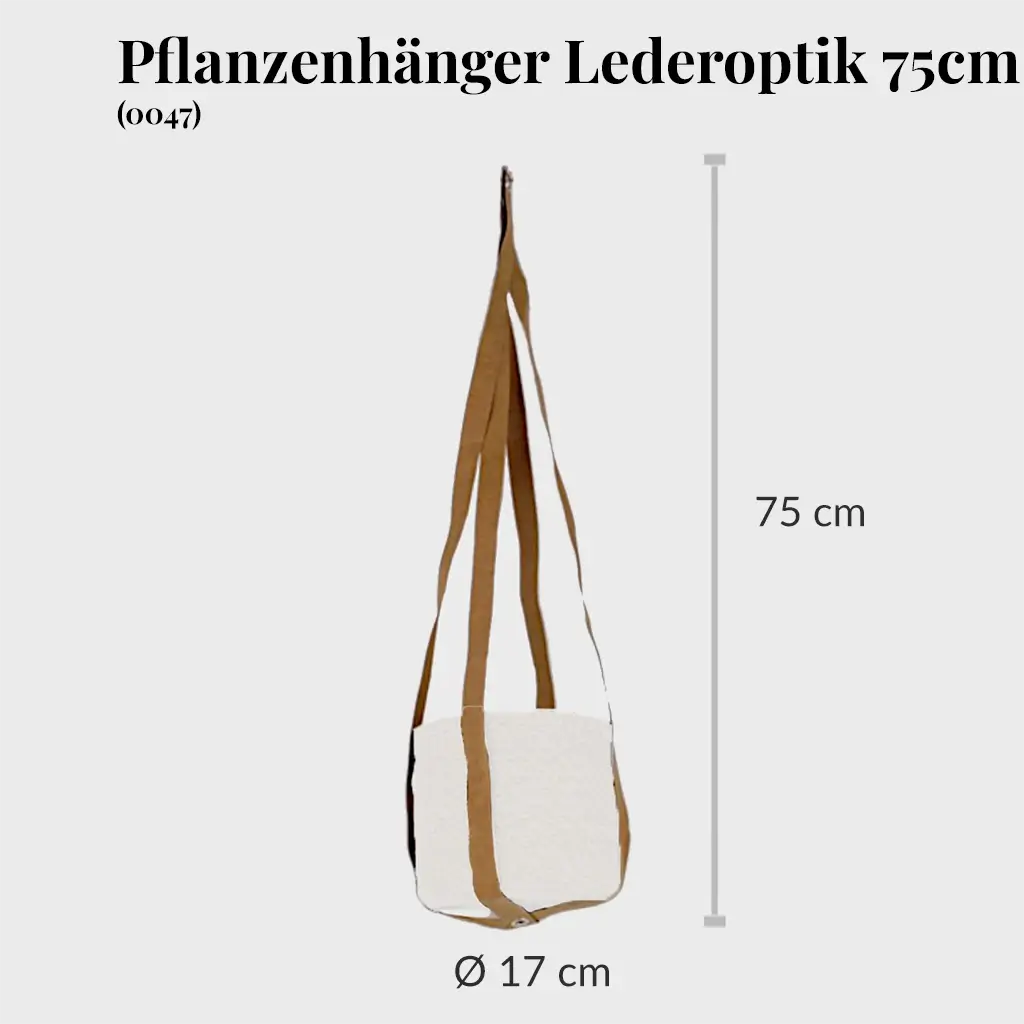 Pflanzenhänger Lederoptik 75cm