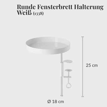 Fensterbretthalterung aus Metall in Weiß