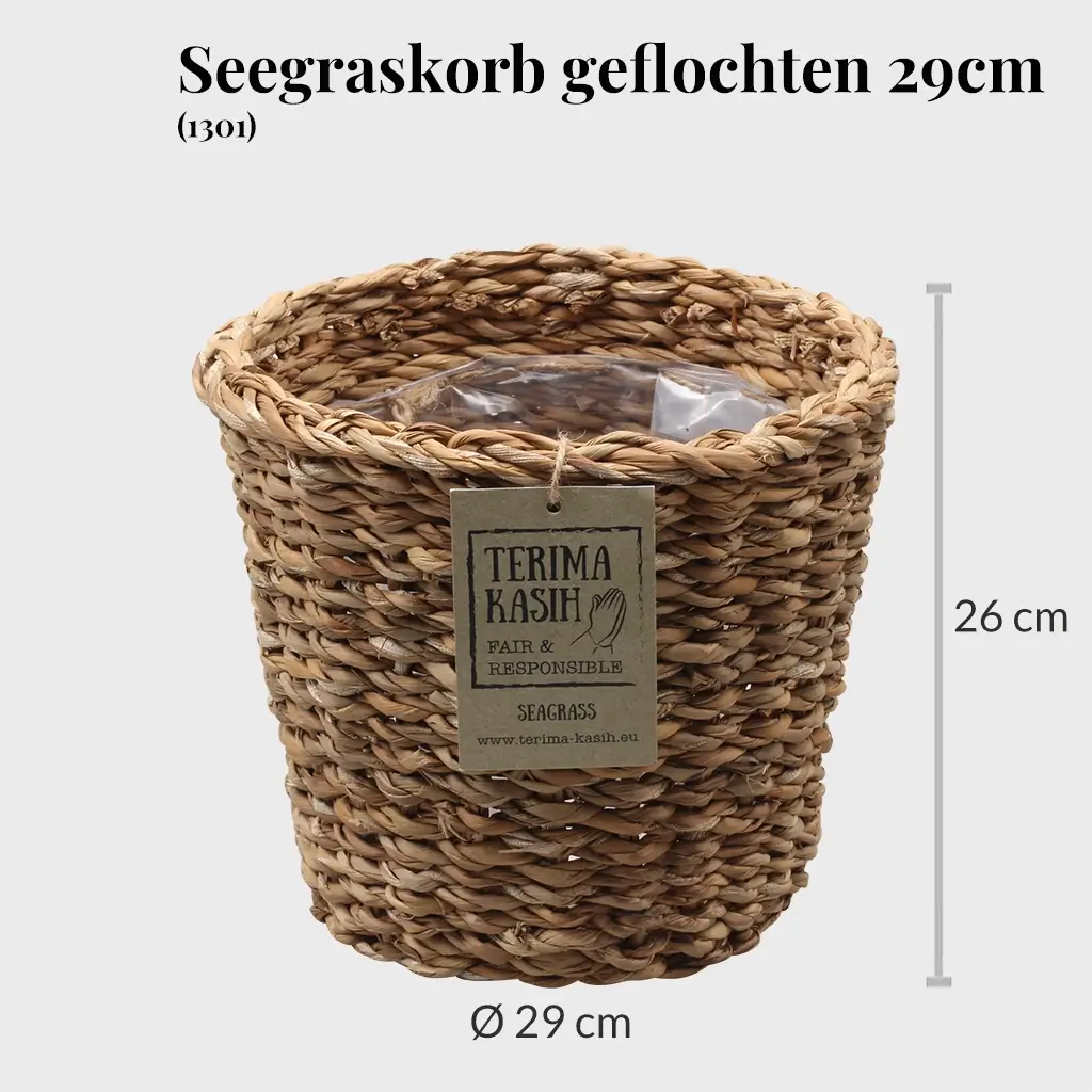 9er Übertopfset 3XXL 6XL Seegraskorb