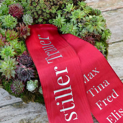 Trauerschleife für kleine Kränze 7cm