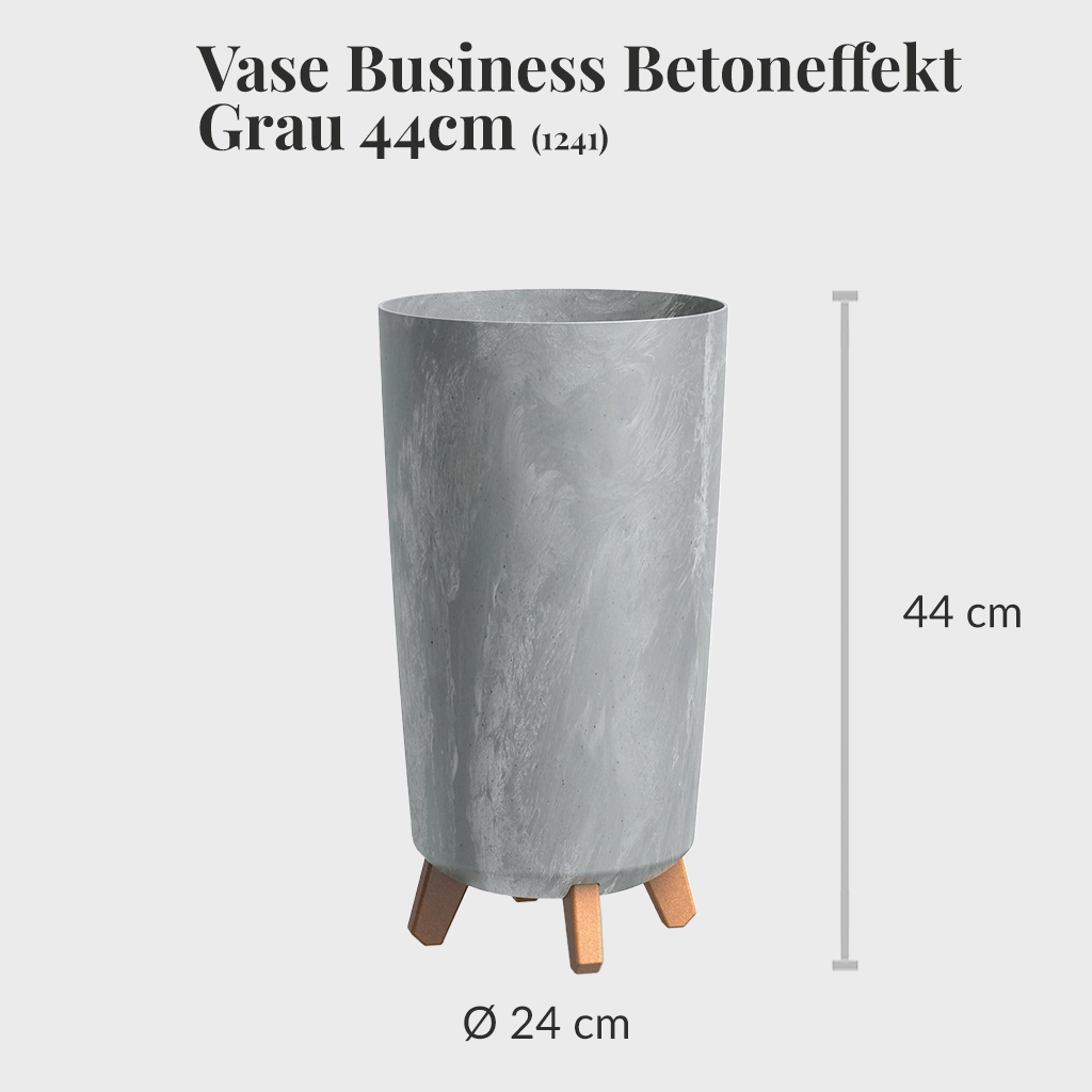 Vase in Betonoptik für Hydrokultur Pflanzen