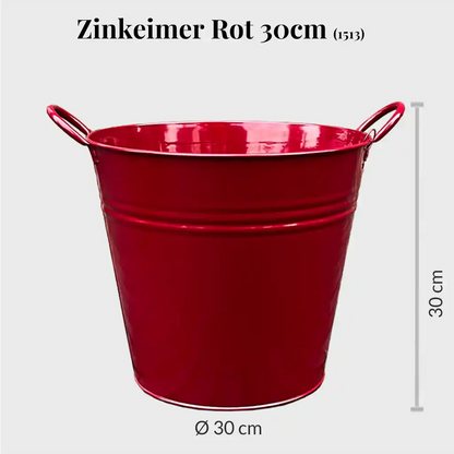 Zinkeimer Rot 30cm (B-Ware)