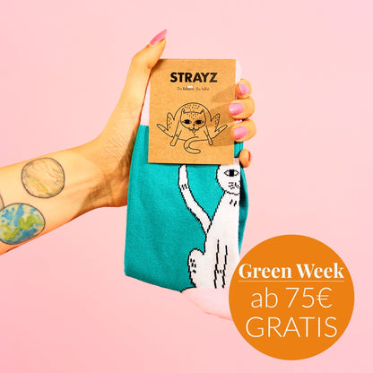 Green Week Geschenk: Katzensocken von STRAYZ