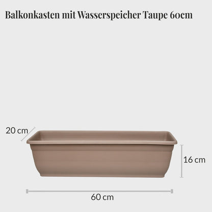 Balkonkasten mit Wasserspeicher 60cm