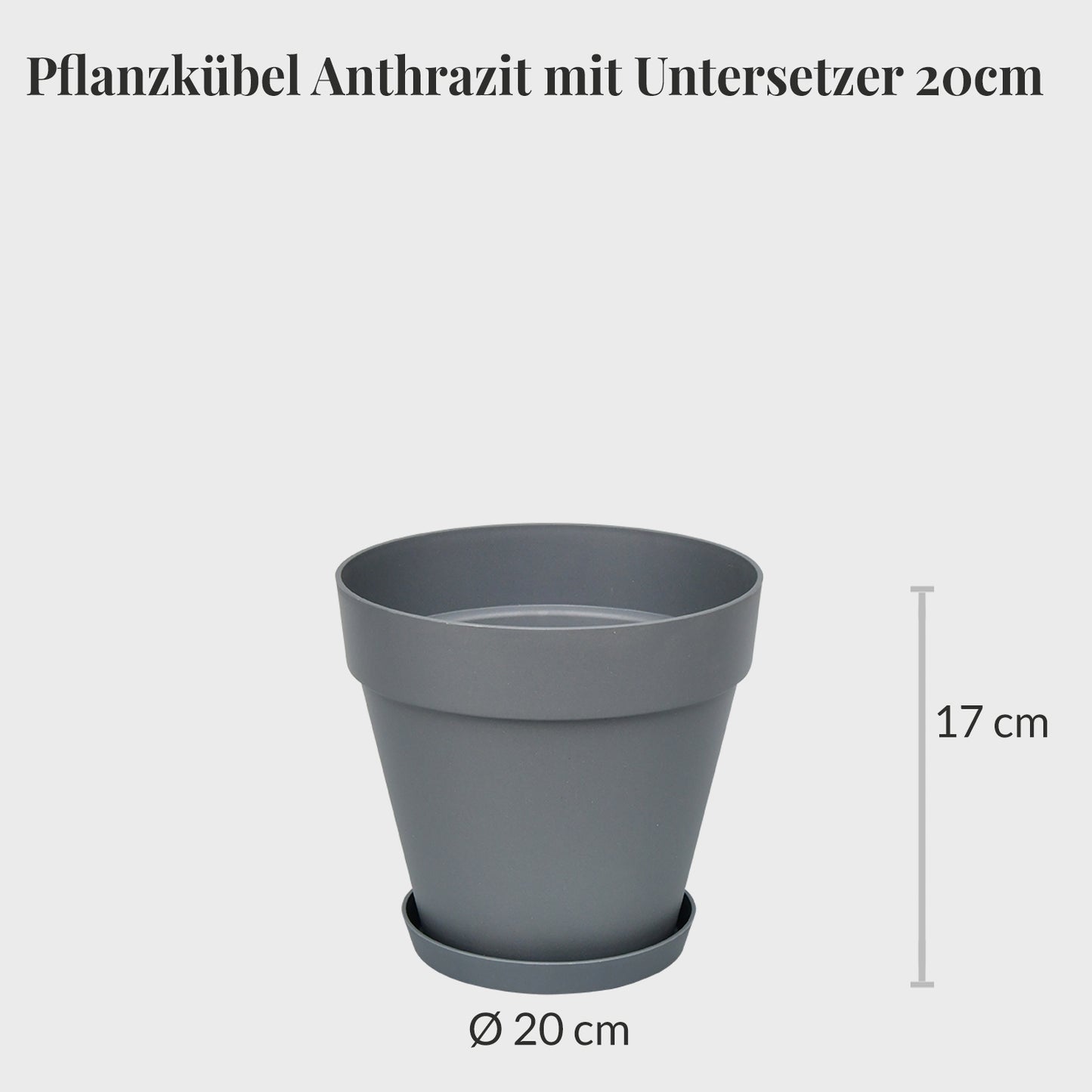 Elho Loft Pflanzkübel mit Untersetzter 20cm