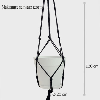 Makramee Hänger Schwarz - 120cm