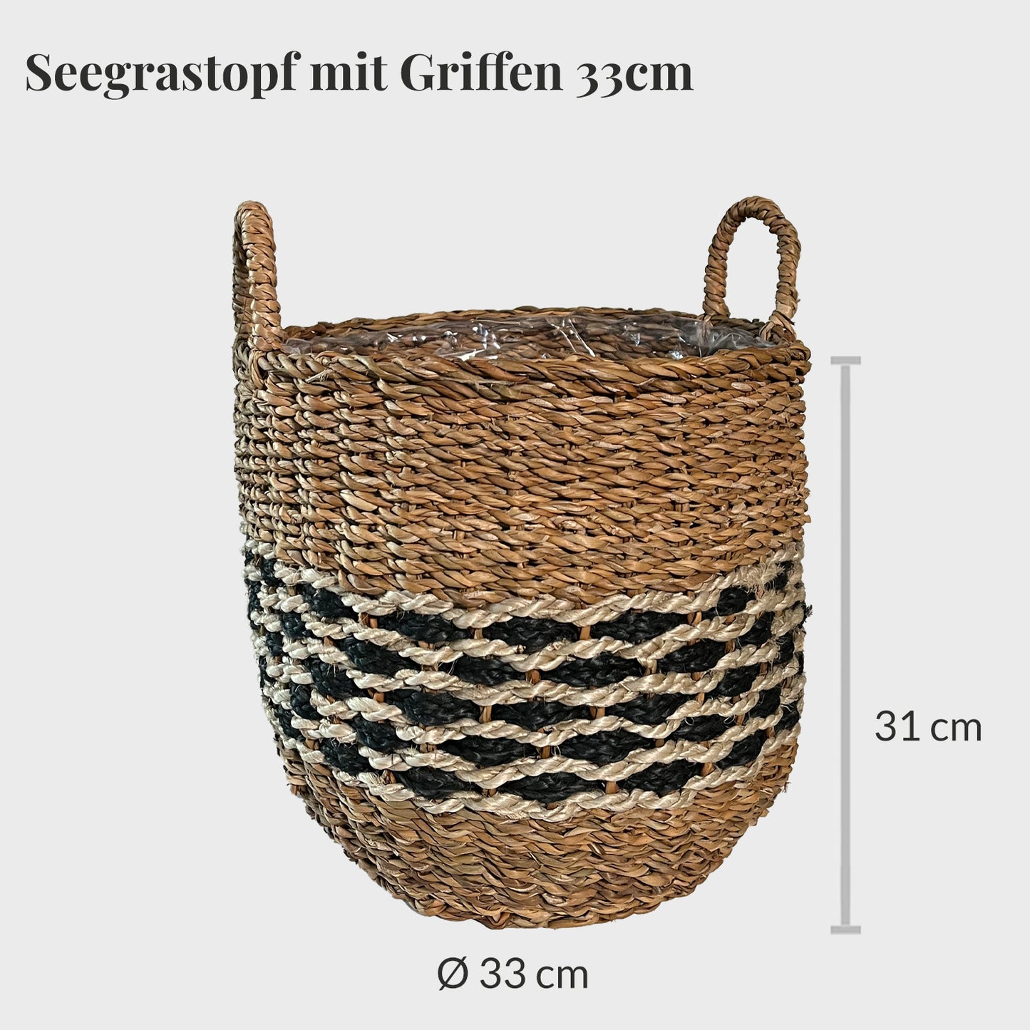 Seegrastopf mit Griffen 33cm